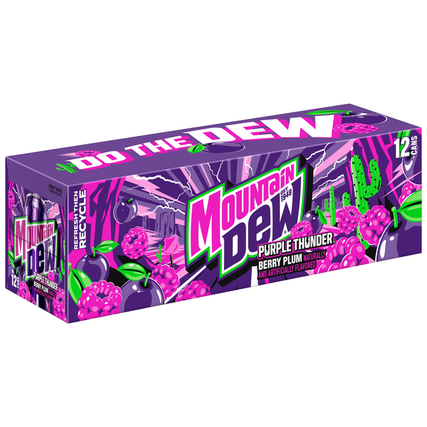 Mtn Dew Purple Thunder, 12Pk | Hy-Vee Aisles Online Grocery Shopping