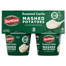 Idahoan Mashed Potatoes, Roasted Garlic, 4-1.5 oz Cups