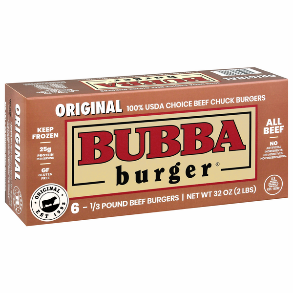 BUBBA burger Original Beef 2lbs. 6 Burgers