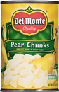 Del Monte Bartlett Pear Chunks In Heavy Syrup