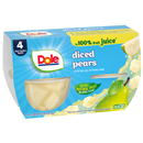 Dole Diced Pears in 100% Fruit Juice 4 Pack