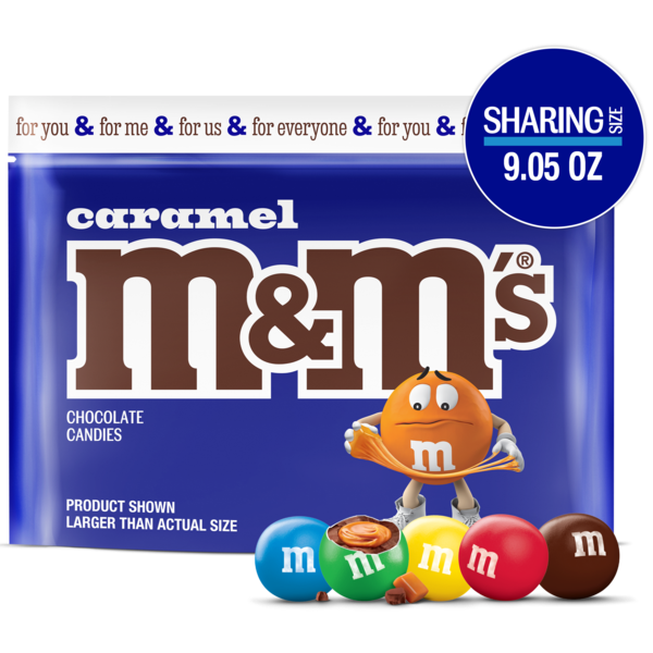 M&M'S Caramel Milk Chocolate Candy, Sharing Size, 9.05 oz Bag | Hy
