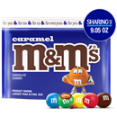 M&M'S Caramel Milk Chocolate Candy, Sharing Size, 9.05 oz Bag