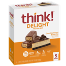 think! Keto Chocolate Peanut Butter Pie Protein Bars