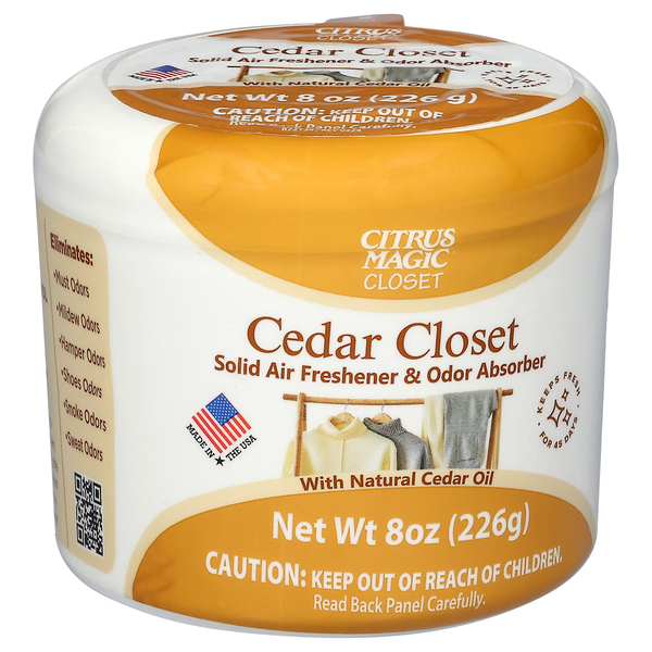 Citrus Magic Cedar Closet Solid Air Freshener & Odor Absorber 8 oz | Hy ...