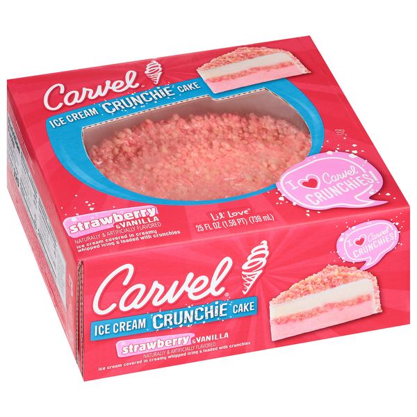 cake大好き♡ Carvel Lil' Love Strawberry & Vanilla Ice Cream Crunchie Cake | Hy