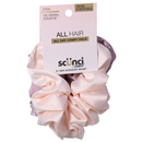 Scunci the Original All Hair All Day Comfy Hold Scrunchie, Cream & Dusty Purple