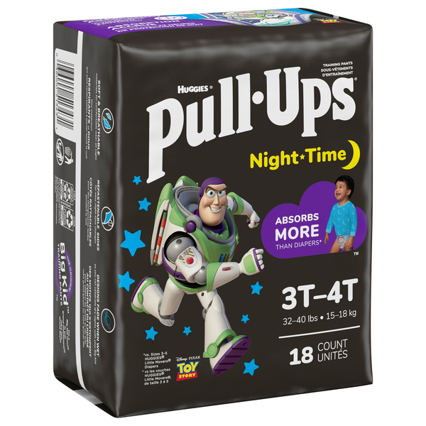 Huggies Pull-Ups Boys Nighttime Potty Training Pants, 2T-3T (16-34lbs), 68  Count