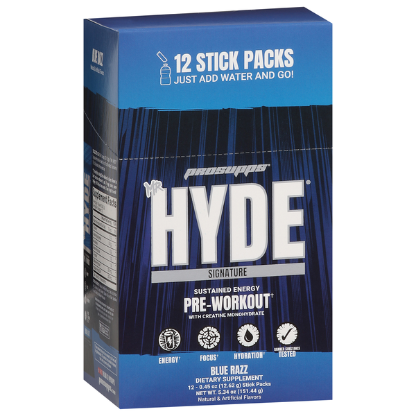 ProSupps Mr Hyde Signature Pre-Workout, Blue Razz Hydration Sticks
