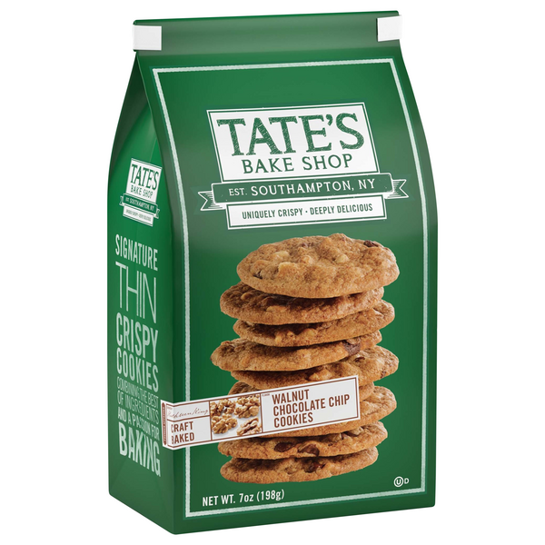 Tate's Bake Shop Ceramic Cookie Jar with Walnut Chocolate Chip Cookies