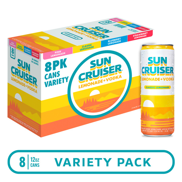 Sun Cruiser Lemonade Vodka, Variety Pack, 8Pk | Hy-Vee Aisles