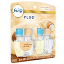 Febreze PLUG Scented Oil Refill, Whipped Warm Sugar/Shea Butter, Soothe & Restore 2-0.87 fl oz