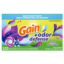 Gain + Odor Defense Dryer Sheets, Super Fresh Blast Scent