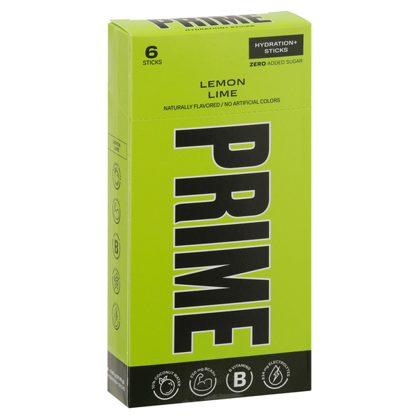 Prime Hydration Lemon Lime Sticks 6 Count