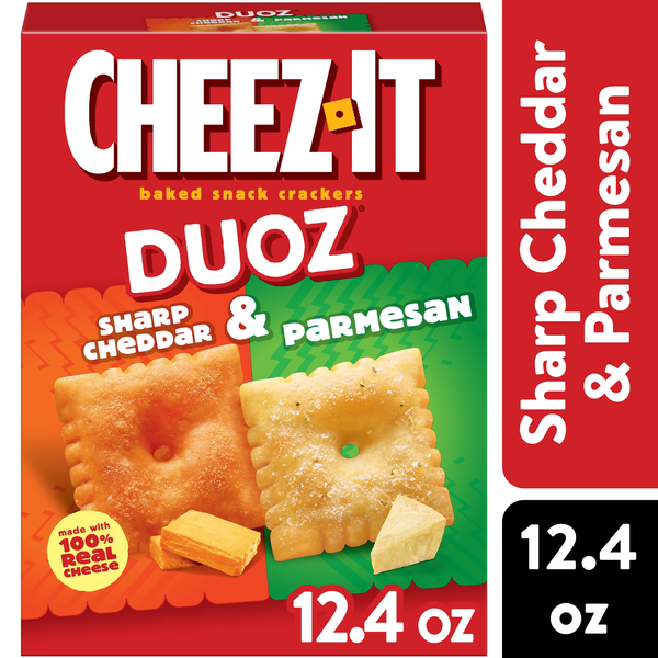 Cheez-It Duoz Sharp Cheddar & Parmesan Baked Snack Crackers