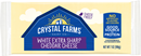 Crystal Farms Cheese, White Extra Sharp Cheddar