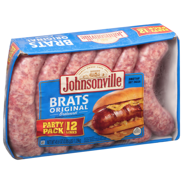 Johnsonville Brats Original Bratwurst Party Pack 12 Ea, Meat