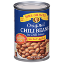 Mrs. Grimes No Salt Added Original Chili Beans in Chili Sauce