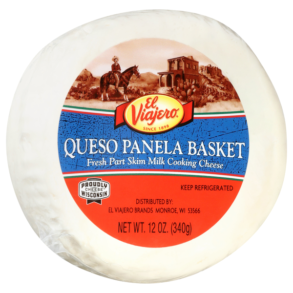 El Viajero Fresh Part Skim Milk Queso Panela Basket Cheese 12 oz