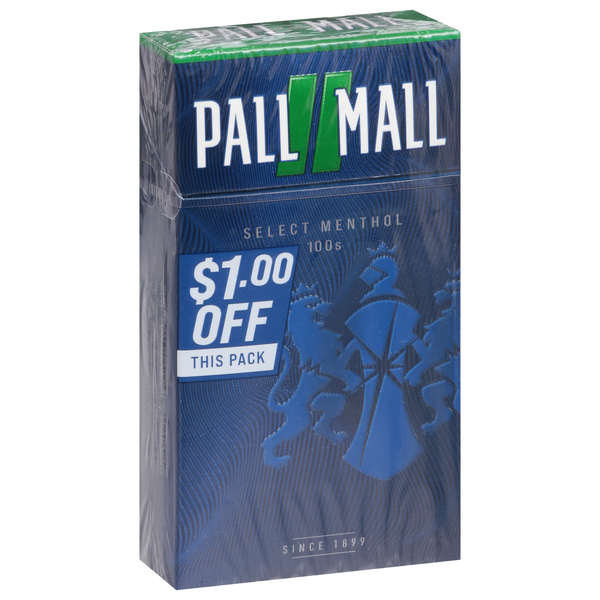 pall mall cigarettes app Pall Mall Cigarettes, Select Menthol 100S