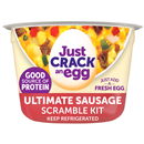 Just Crack An Egg Ultimate Scramble Breakfast Bowl Kit with Pork Sausage, Cheddar Cheese, Potatoes, Onions & Green & Red Peppers