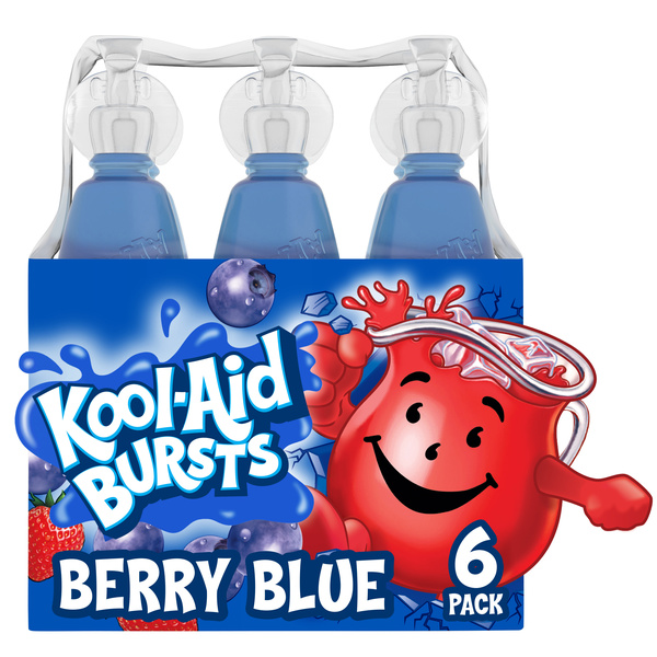 Kool-Aid Bursts Berry Blue Artificially Flavored Soft Drink, 6ct