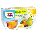 Dole Cherry Mixed Fruit In 100% Fruit Juice 4 Count