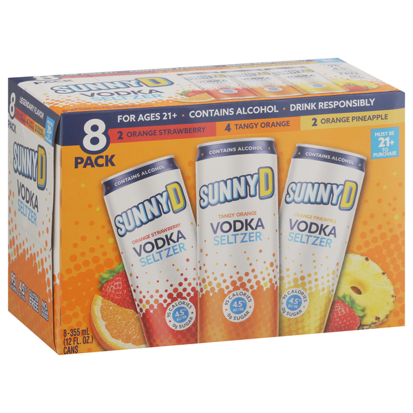 Sunny D Vodka Seltzer Variety 8Pk | Hy-Vee Aisles Online Grocery