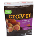 Crav'N Flavor Corn Dogs, Classic, Mini, Honey Crunchy Flavored Batter, Family Size