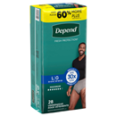 Depend For Men Fit-Flex Underwear, Maximum Absorbency, L, Gray