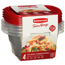 Rubbermaid Take Alongs Deep Squares Containers & Lids 4Ct