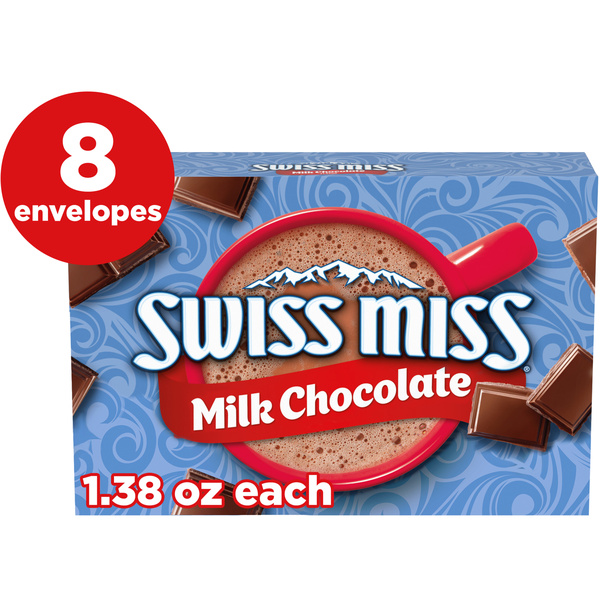 Swiss Miss Milk Chocolate Flavored Hot Cocoa Mix, 1.38 oz., 8