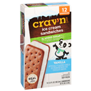 Crav'n Flavor Ice Cream Sandwiches, Vanilla 12-3.5 Fl Oz.