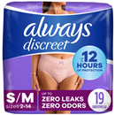 Always Discreet Underwear Bladder Protection Maximum Protection S/M