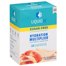 Liquid IV Sugar Free Hydration Multiplier Electrolyte Drink Mix, White Peach, 15-0.45 oz Stick Packs