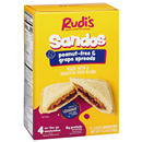 Rudi's Sandwiches, Peanut-Free & Grape Spreads, 4-2.8 oz Sandwiches