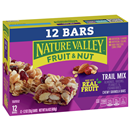 Nature Valley Fruit & Nut Trail Mix Granola Bars, Chewy, Value Pack 12-1.2 oz Bars