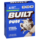 BUILT Puff Protein Bars, Cookies 'N Cream, 4-1.41 oz