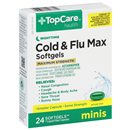 Topcare Cold & Flu Max, Nighttime, Maximum Strength, Minis, Softgels