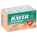 Bayer Chewable Low Dose Orange 81mg Tablets