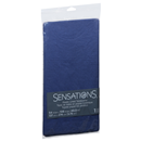 Sensations Navy Blue Plastic Lined Tablecover 54" x 108"