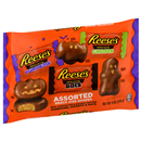 REESE'S Assorted Milk Chocolate Snack Size Peanut Butter Shapes, Halloween Candy Variety Bag