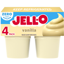 Jell-O Sugar Free Vanilla Reduced Calorie Pudding Snacks 4Ct