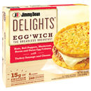 Jimmy Dean Delights Egg'wich Ham, Peppers, Mushroom, Bacon & Onion with Turkey Sausage & Cheese 4 Count