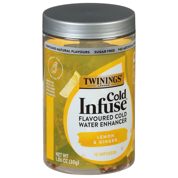 Twinings Cold Infuse Lemon & Ginger Cold Water Enhancer 12Ct | Hy-Vee ...