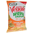 Sensible Portions Garden Veggie Chips, Cheddar Sour Cream Flavored, Wavy