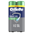 Gillette Series Shave Gel, Sensitive, Soothing, Twin Pack