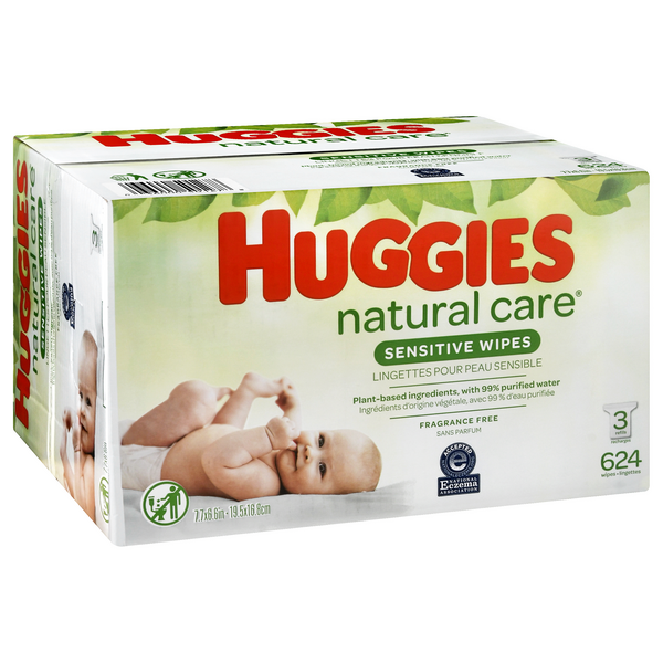 Huggies Natural Care Sensitive Baby Wipes, Unscented, 1 Refill