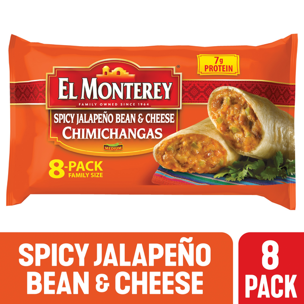 El Monterey® Signature Loaded Nacho, Beef, Black Bean and Three-Cheese  Chimichangas 10 ct Pack, Appetizers & Snacks