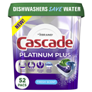Cascade Platinum Plus Action Pacs Dishwasher Detergent, Fresh 52Ct